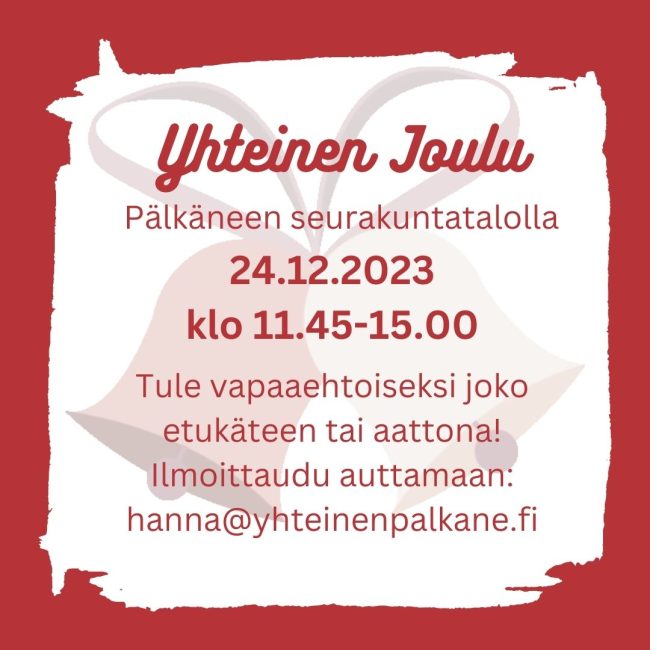 Yhteinen Joulu vapaaehtoishaku