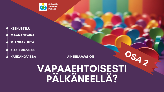 Vapaaehtoisesti Pälkäneellä? Dialogi-ilta Kankahovissa